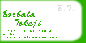 borbala tokaji business card