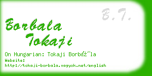 borbala tokaji business card